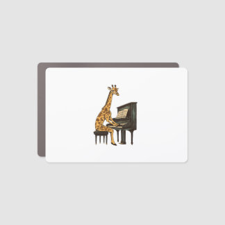 Cute Giraffe Playing Piano Giraffes Musician Music Car Magnet
