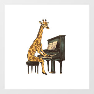 Cute Giraffe Playing Piano Giraffes Musician Music Floor Decals