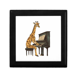 Cute Giraffe Playing Piano Giraffes Musician Music Gift Box