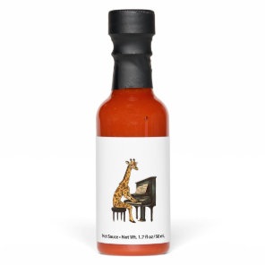 Cute Giraffe Playing Piano Giraffes Musician Music Hot Sauces