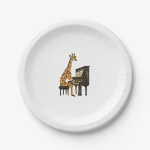 Cute Giraffe Playing Piano Giraffes Musician Music Paper Plates