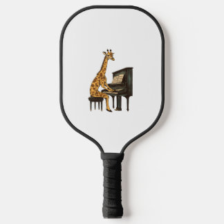 Cute Giraffe Playing Piano Giraffes Musician Music Pickleball Paddle