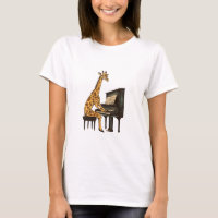 Cute Giraffe Playing Piano Giraffes Musician Music