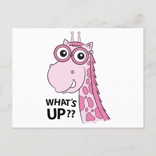 Cute giraffe postcard