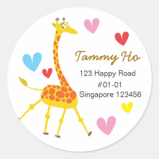 Cute Giraffe Return Address Sticker