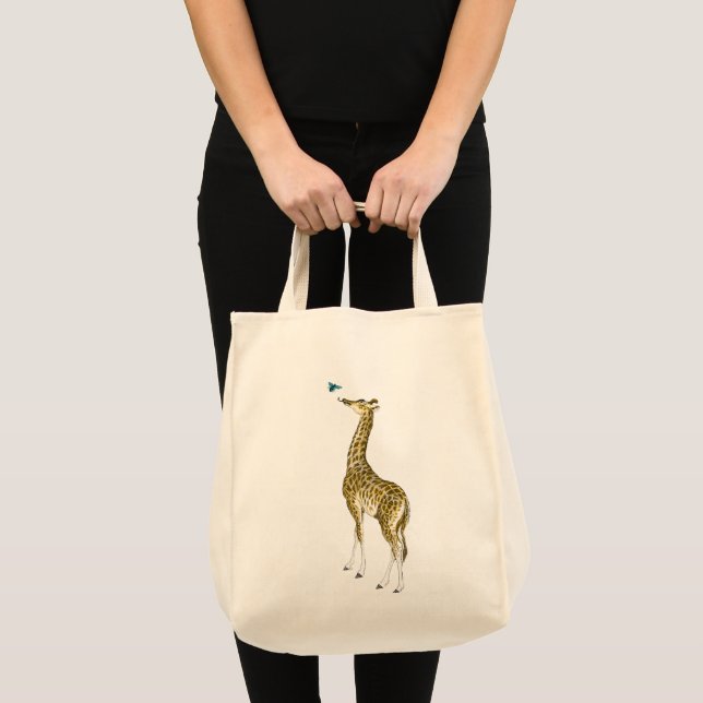 Cute Giraffe Reusable Shopping Grocery Bags (Front (Product))