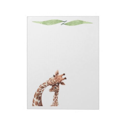 Cute Giraffe Safari Animals Writing Stationary Notepad