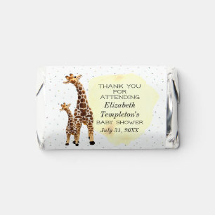 Cute Giraffe Safari Baby Shower Gender Neutral Hershey's Miniatures