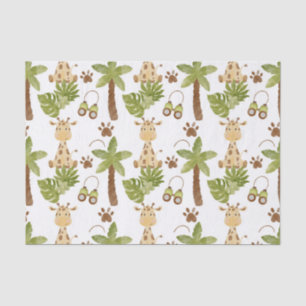 Cute giraffe safari tissue paper