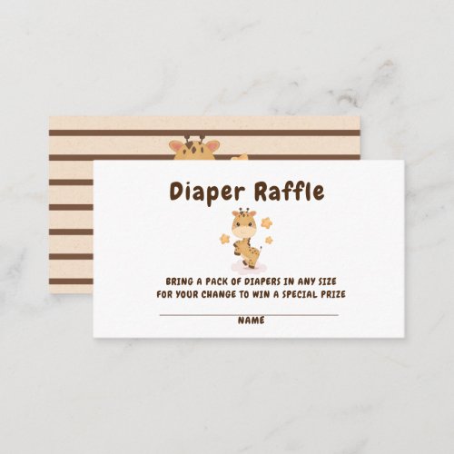 Cute Giraffe Stars Baby Shower Business Card