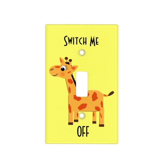 Cute Giraffe Switch Me Off Light Switch Cover