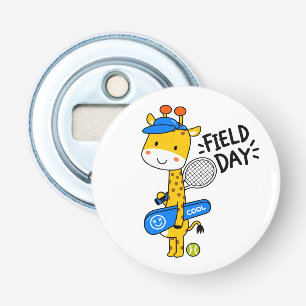 Cute Giraffe Tennis Field Day – Fun Sports Charact Bottle Opener