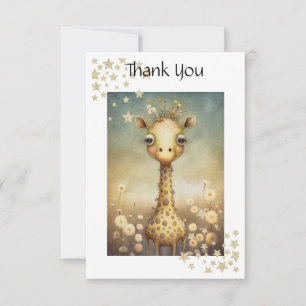 Cute Giraffe Thank You Card