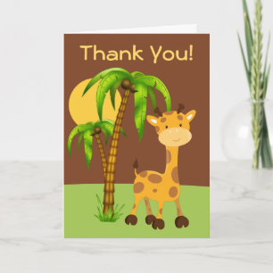 Cute Giraffe Thank You Card