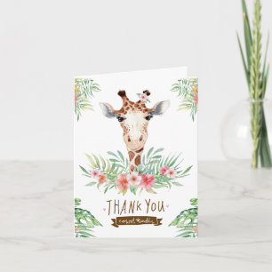 Cute Giraffe Thank You Card