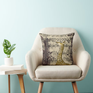 Cute Giraffe Throw Pillow