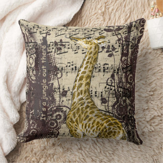 Cute Giraffe Throw Pillow
