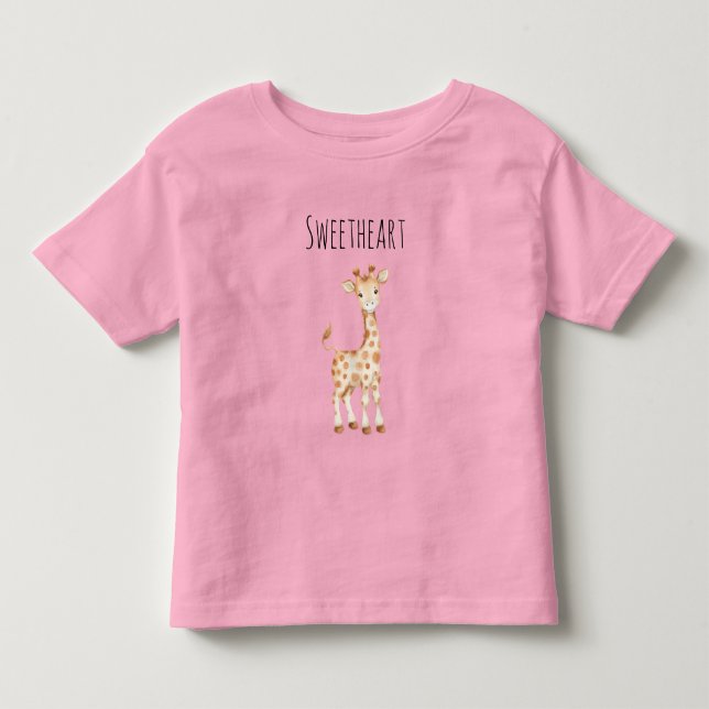Cute Giraffe  Toddler T-shirt (Front)