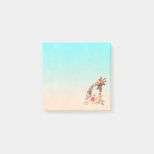 Cute Giraffe Watercolor Mom & Baby Post-it Notes