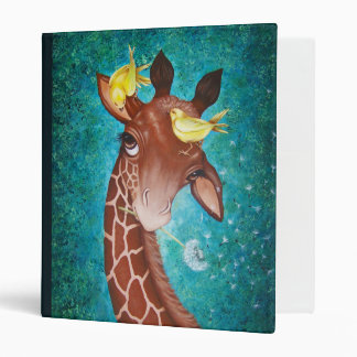 Cute Giraffe with Birds Binder