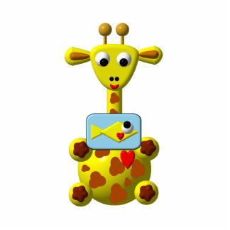 Cute Giraffe with Goldfish Cutout