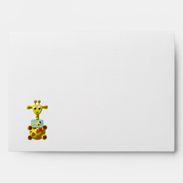 Cute Giraffe with Goldfish Envelope (Front)
