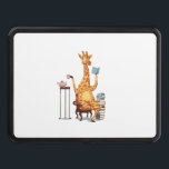 Cute Giraffes, Books and Tea Gift   Hitch Cover<br><div class="desc">Cute Giraffes,  Books and Tea Gift</div>