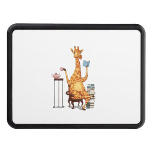 Cute Giraffes, Books and Tea Gift   Hitch Cover
