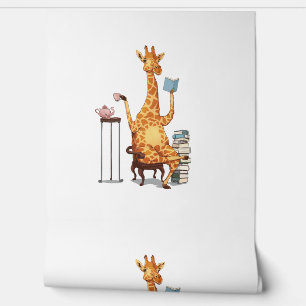 Cute Giraffes, Books and Tea Gift   Wallpaper