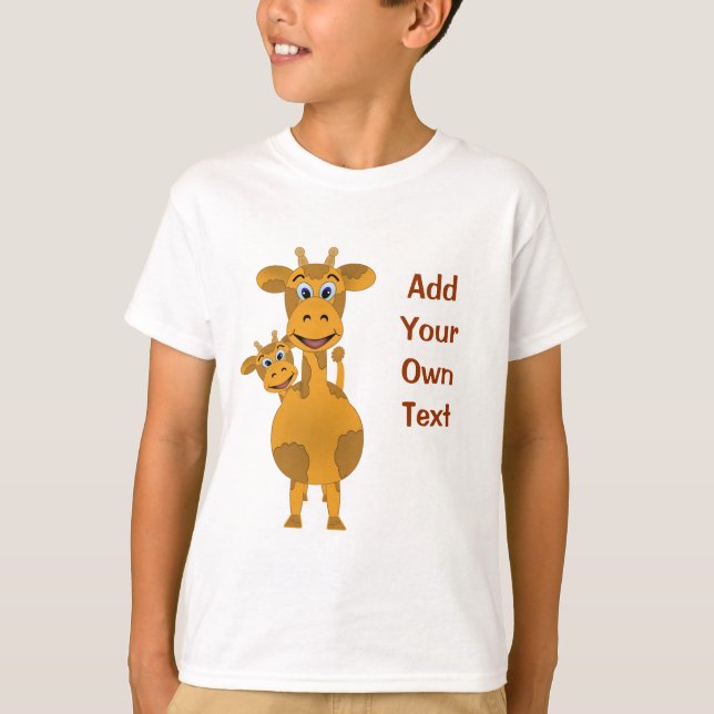 Cute Giraffes Customize T-Shirt (Front)