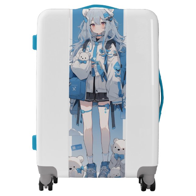 Cute girl anime kawaii Luggage Suitcase Suitcase (Front)