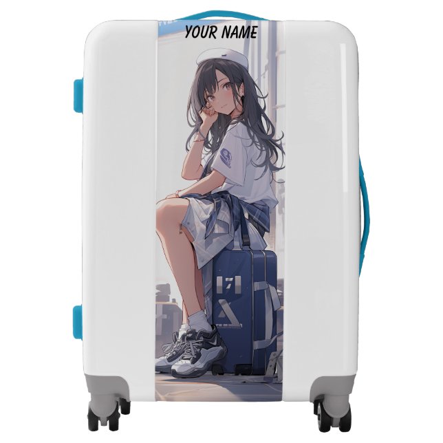 Cute girl anime kawaii Luggage Suitcase Suitcase (Front)