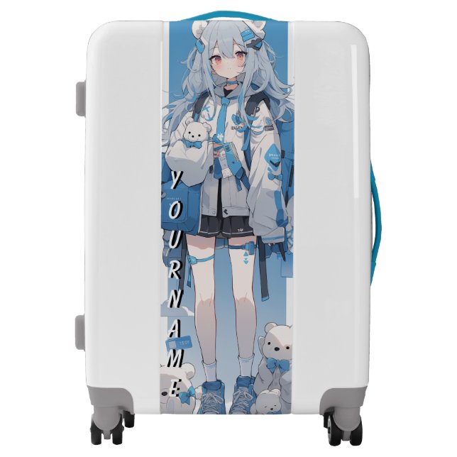 Cute girl anime kawaii Luggage Suitcase Suitcases (Front)