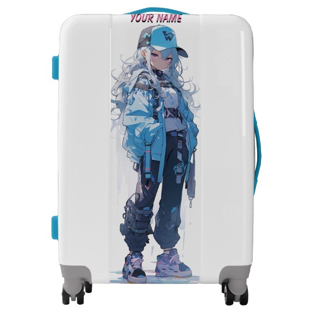 Cute girl anime kawaii Luggage Suitcase Suitcases (Front)