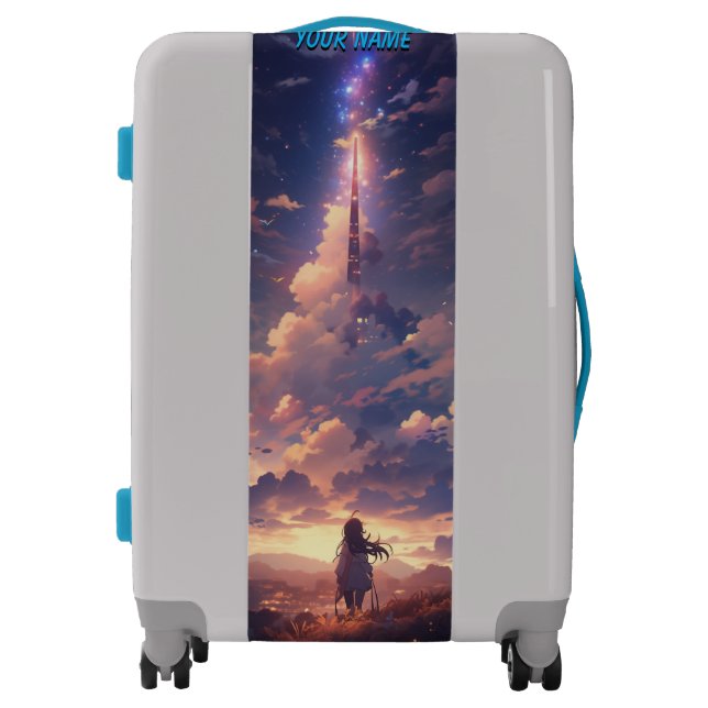 Cute girl anime kawaii Luggage Suitcase Suitcases (Front)