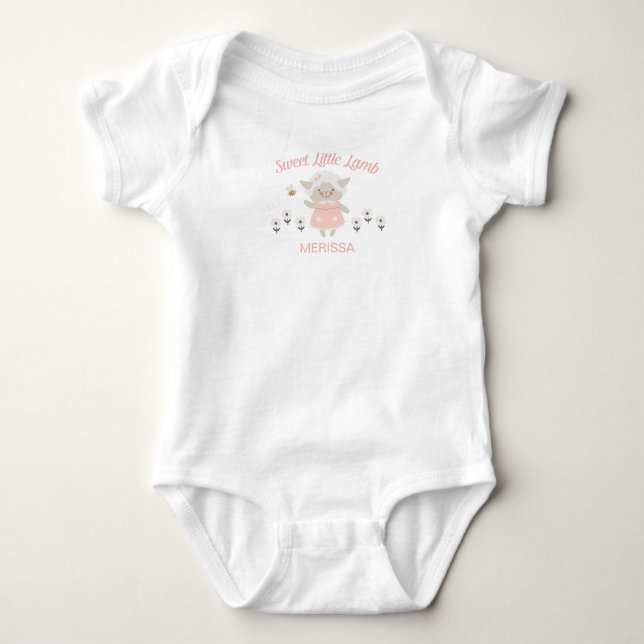 Cute Girl Baby Baby Bodysuit (Front)