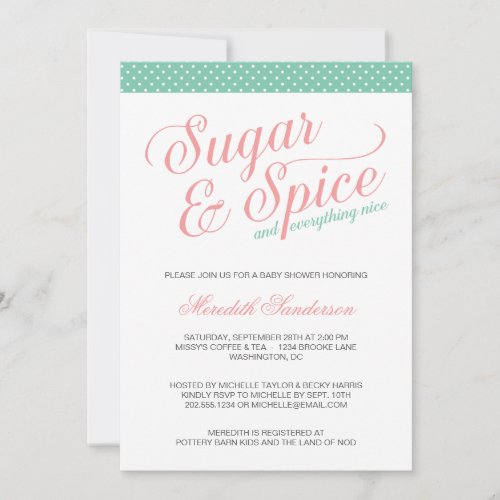 Cute Girl Baby Shower Invites