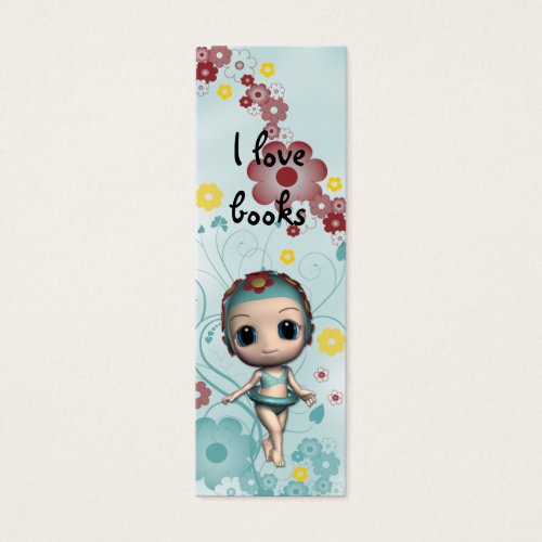 Cute Girl Bookmark Design Business Card