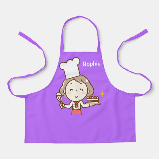 Cute Girl Chef Apron (Front)