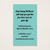 cute girl chef frying pan spoon cooking busines... (Back)