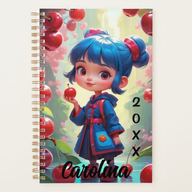 Cute Girl Cherry Planner (Front)