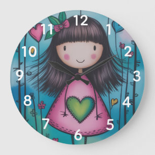 Cute Girl Clock