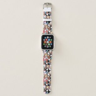Cute Girl Crowd Pattern Apple Watch Band