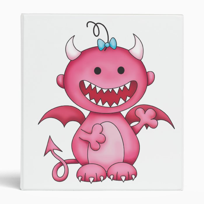 cute girl devil 3 ring binders