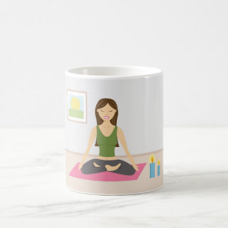 Cute Girl Doing Yoga In A Pretty Room Coffee Mug