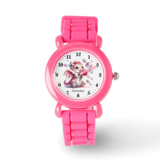 Cute girl dragon add name  watch