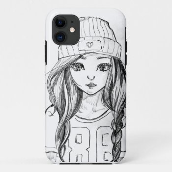 Cute Girl Drawing Phone Case by Tissling at Zazzle