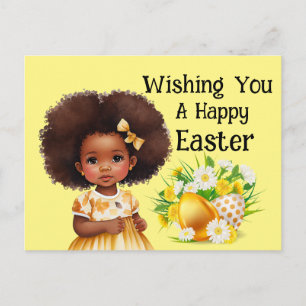 Cute Girl Easter Postcard