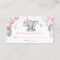 Cute Girl Elephant Pink Balloons Baby Shower Guess