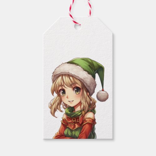 Cute Girl Elf Gift Tags